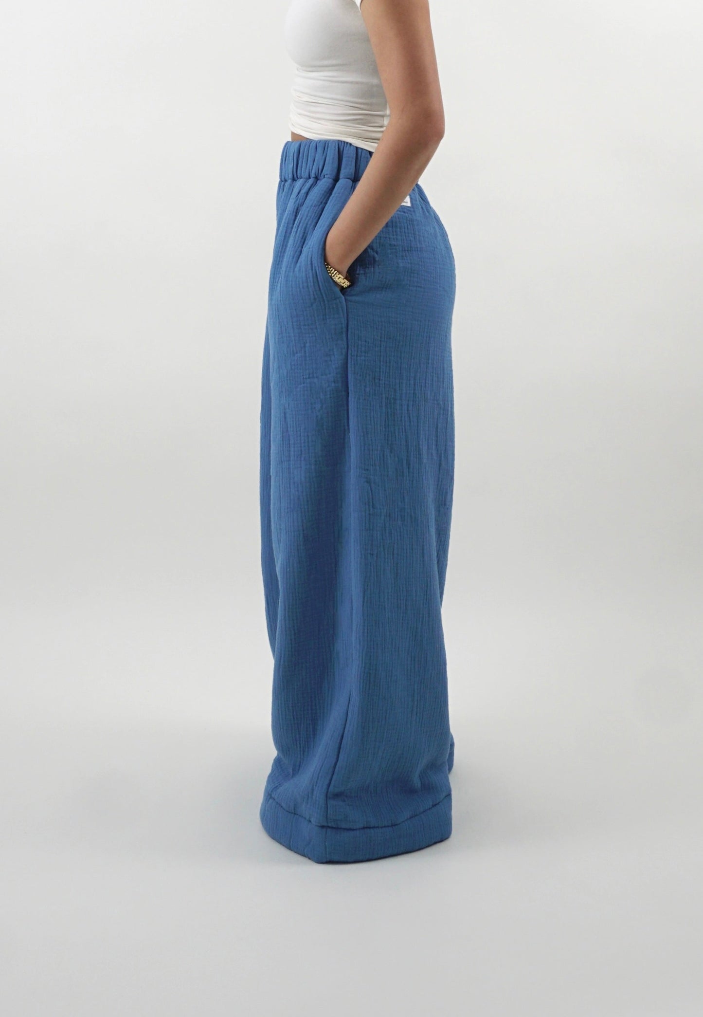 Homebody Regular Blanket Pants - Blue - size s