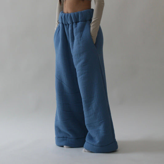 Homebody Regular Blanket Pants - Blue - size s