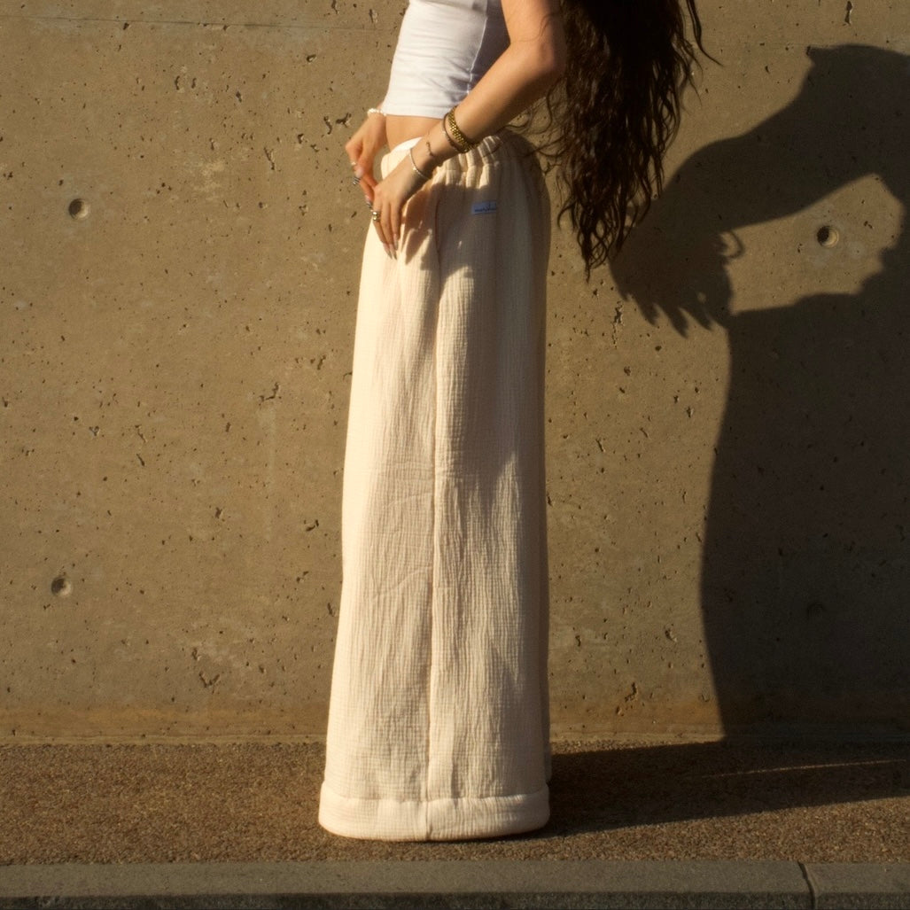 Homebody Low Rise Blanket Pants - Beige - Size Small