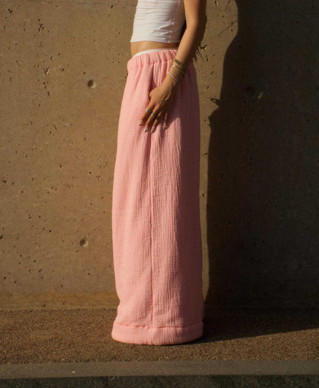 Homebody Low Rise Blanket Pants - Pink - Size Small