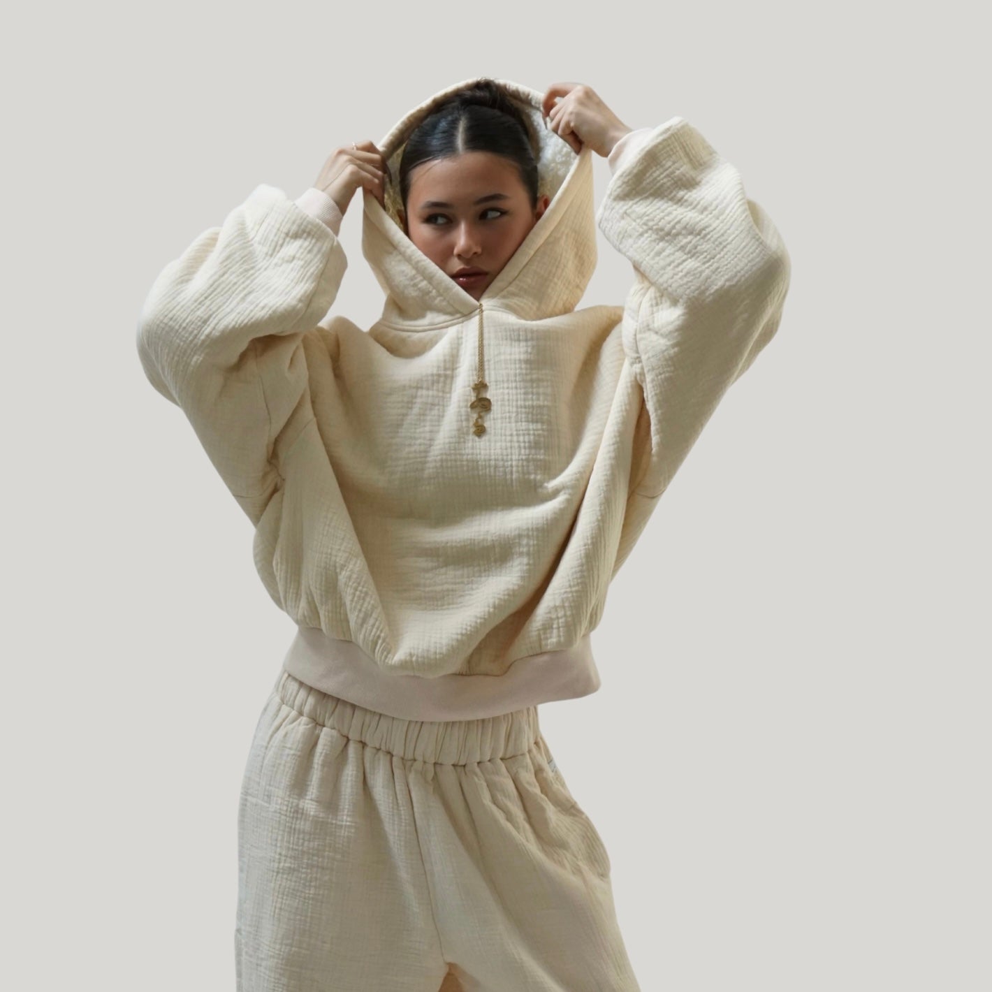 Homebody Hoodie - Beige - Size Small