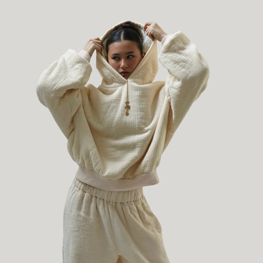 Homebody Hoodie - Beige - Size Small